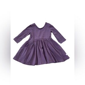 RuffleButts Size 3T Purple Twirl Dress with Bow